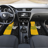 Aotearoa New Zealand And Australia Basketball Custom Car Mats Maori Tribal Tattoo And Aboriginal Dot Art Heritage LT03 Set 2pcs - Front Multicolor - Polynesian Pride