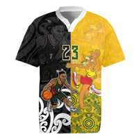 Aotearoa New Zealand And Australia Basketball Custom Rugby Jersey Maori Tribal Tattoo And Aboriginal Dot Art Heritage LT03 Multicolor - Polynesian Pride