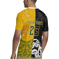 Aotearoa New Zealand And Australia Basketball Custom Rugby Jersey Maori Tribal Tattoo And Aboriginal Dot Art Heritage LT03 - Polynesian Pride