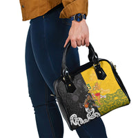 Aotearoa New Zealand And Australia Basketball Custom Shoulder Handbag Maori Tribal Tattoo And Aboriginal Dot Art Heritage LT03 - Polynesian Pride