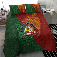 Papua New Guinea East Sepik Province Bedding Set Tribal Crocodile Birds of Paradise Melanesian Tattoo LT03 - Polynesian Pride