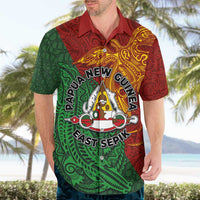 Papua New Guinea East Sepik Province Hawaiian Shirt Tribal Crocodile Birds of Paradise Melanesian Tattoo LT03 - Polynesian Pride
