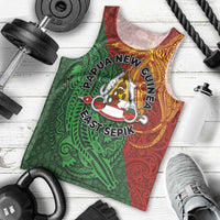 Papua New Guinea East Sepik Province Men Tank Top Tribal Crocodile Birds of Paradise Melanesian Tattoo LT03 - Polynesian Pride