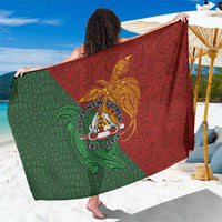 Papua New Guinea East Sepik Province Sarong Tribal Crocodile Birds of Paradise Melanesian Tattoo LT03 One Size 44 x 66 inches Green - Polynesian Pride