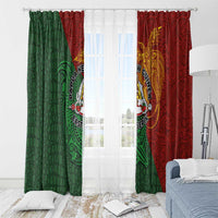 Papua New Guinea East Sepik Province Window Curtain Tribal Crocodile Birds of Paradise Melanesian Tattoo LT03 - Polynesian Pride