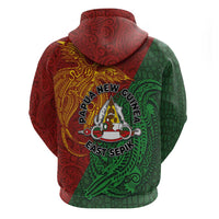 Papua New Guinea East Sepik Province Zip Hoodie Tribal Crocodile Birds of Paradise Melanesian Tattoo LT03 - Polynesian Pride