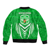 Kimbe Cutters Rugby Sleeve Zip Bomber Jacket Papua New Guinea Polynesian Tattoo Green Version LT03 - Polynesian Pride