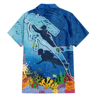 Polynesian Scuba Diving Family Matching Tank Maxi Dress and Hawaiian Shirt Beauty Corals with Underwater and Polynesian Pattern