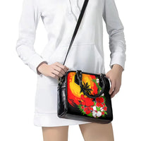 Hawaii Maui Island Shoulder Handbag Maui Map With Tropical Forest Sunset Vibe LT03 - Polynesian Pride