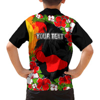 Custom Hawaii Maui Island Family Matching Long Sleeve Bodycon Dress and Hawaiian Shirt Maui Map With Tropical Forest Sunset Vibe LT03 - Polynesian Pride