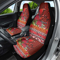 Hawaii KaUla Wena Iiwi Car Seat Cover With Tropical Plants and 'Ohi'a lehua Kakau Art Tattoo LT03 - Polynesian Pride