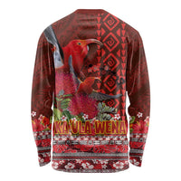 Hawaii KaUla Wena Iiwi Long Sleeve Shirt With Tropical Plants and 'Ohi'a lehua Kakau Art Tattoo LT03 - Polynesian Pride