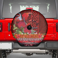 Hawaii KaUla Wena Iiwi Spare Tire Cover With Tropical Plants and 'Ohi'a lehua Kakau Art Tattoo LT03 - Polynesian Pride