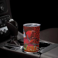 Hawaii KaUla Wena Iiwi Tumbler Cup With Tropical Plants and 'Ohi'a lehua Kakau Art Tattoo LT03 - Polynesian Pride