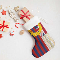 Hawaiian Tropical Plants Lei Christmas Stocking National Flag Style - Polynesian Pride