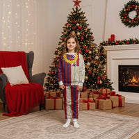 Hawaiian Tropical Plants Lei Christmas Pajama Set National Flag Style - Polynesian Pride