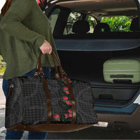 Hawaiian Kakau Art Travel Bag Taro Leaves with Ohia Lehua and Pakala Pattern - Polynesian Pride