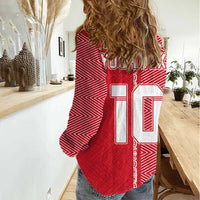 Custom Tahiti Football-Iron Warriors Women Casual Shirt LT03 - Polynesian Pride
