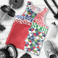 Hawaiian Floral Kakau Tropical Leaves-Sporty Style Men Tank Top