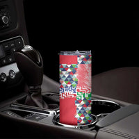 Hawaiian Floral Kakau Tropical Leaves-Sporty Style Skinny Tumbler LT03 - Polynesian Pride