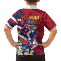 Hawaii Runner-Kakau Art with Lei and Plumeria Family Matching Short Sleeve Bodycon Dress and Hawaiian Shirt LT03 - Polynesian Pride