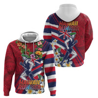 Hawaii Runner-Kakau Art with Lei and Plumeria Zip Hoodie LT03 - Polynesian Pride