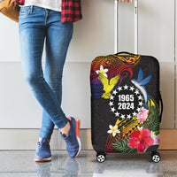 Cook Islands Independence Day Luggage Cover Maroro and Kakaia with Hibiscus Flower Polynesian Pattern LT03 - Polynesian Pride