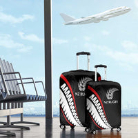 New Zealand Rugby Luggage Cover Sporty Silver Fern Shape with Maori Tattoos LT03 - Polynesian Pride