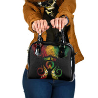 Personalised Pohnpei Independence Day Shoulder Handbag Polynesian Tattoo and Plumeria Reggae Color LT03 One Size Reggae - Polynesian Pride