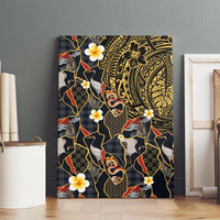 Hawaiian and Japanese Canvas Wall Art Polynesian Tattoo with Japanese Culture Kintsugi Style LT03 - Polynesian Pride