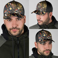 Hawaiian and Japanese Classic Cap Polynesian Tattoo with Japanese Culture Kintsugi Style LT03 - Polynesian Pride
