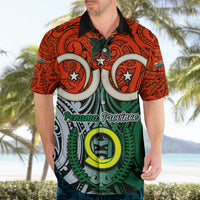 Vanuatu Penama Province Hawaiian Shirt Pig Tusk Mix Maori Pattern and Namele Leaf LT03 - Polynesian Pride