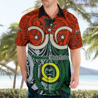 Vanuatu Penama Province Hawaiian Shirt Pig Tusk Mix Maori Pattern and Namele Leaf LT03 - Polynesian Pride