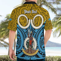 Personalised Vanuatu Sanma Province Hawaiian Shirt Pig Tusk Mix Maori Pattern and Namele Leaf LT03 - Polynesian Pride