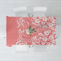 Hawaii Kauai Island Tablecloth Hibiscus Pattern Seamless Tribal Simple Pink Pastel LT03 Pink - Polynesian Pride