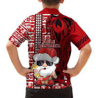 Mele Kalikimaka Hawaii Christmas Hawaiian Shirt Santa Claus Kakau Tribal Mix Polynesia Tattoo LT03 - Polynesian Pride