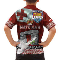 Mate Ma'a Tonga Family Matching Off Shoulder Maxi Dress and Hawaiian Shirt Haamonga a Maui and White Dove - Tongan Kupesi Ngatu LT03 - Polynesian Pride