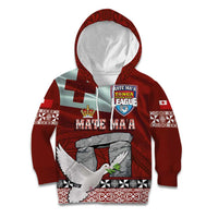 Mate Ma'a Tonga Kid Hoodie Haʻamonga ʻa Maui and White Dove - Tongan Kupesi Ngatu
