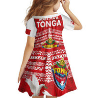 Mate Ma'a Tonga Family Matching Tank Maxi Dress and Hawaiian Shirt Double White Dove and Kupesi Ngatu Art Tattoo LT03 - Polynesian Pride