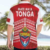 Mate Ma'a Tonga Hawaiian Shirt Douple White Dove and Kupesi Ngatu Art Tattoo