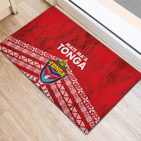 Mate Ma'a Tonga Rubber Doormat Douple White Dove and Kupesi Ngatu Art Tattoo