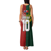 Custom Mate Ma'a Tonga and Australia Kangaroo Family Matching Tank Maxi Dress and Hawaiian Shirt Nation Seal with Mascot Aboriginal and Tongan Kupesi Ngatu Art LT03 - Polynesian Pride