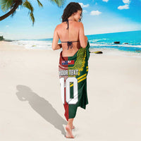 Custom Mate Ma'a Tonga and Australia Kangaroo Sarong Nation Seal with Mascot Aboriginal and Tongan Kupesi Ngatu Art