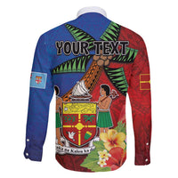 Personalised Fiji and Rotuma Together Family Matching Off Shoulder Short Dress and Hawaiian Shirt Fjian Masi and Pacific Pattern Mix Culture LT03 - Polynesian Pride