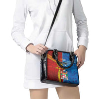 Personalised Fiji and Rotuma Together Shoulder Handbag Tapa and Pacific Art Pattern with Cultural Emblems Half Style
