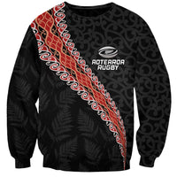 Custom New Zealand Rugby Sweatshirt Maori and Silver Fern Half Style LT03 Unisex Black - Polynesian Pride