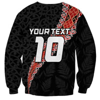 Custom New Zealand Rugby Sweatshirt Maori and Silver Fern Half Style LT03 - Polynesian Pride