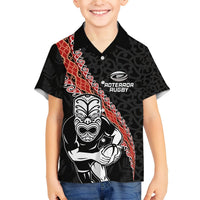 New Zealand Maori Warrior Rugby Hawaiian Shirt Maori and Silver Fern Half Style LT03 - Polynesian Pride