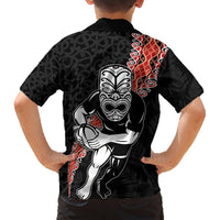 New Zealand Maori Warrior Rugby Hawaiian Shirt Maori and Silver Fern Half Style LT03 - Polynesian Pride