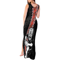 New Zealand Maori Warrior Rugby Tank Maxi Dress Maori and Silver Fern Half Style LT03 - Polynesian Pride